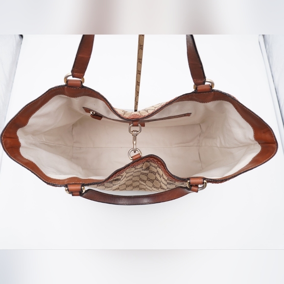 X32❤️Gucci GG Canvas and Leather Brick Lane Tote Gucci - Picture 15 of 15